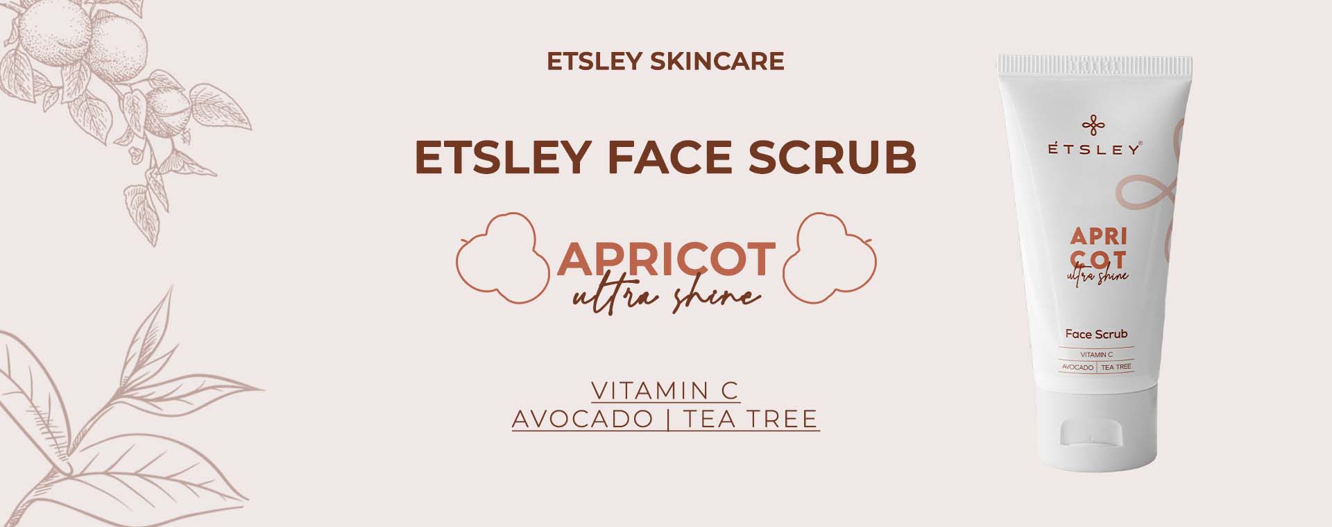 Etsley Face Scrub Apricot Banners 2